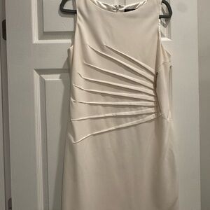 Ivanka Trump Cream Sleeveless Mini Dress